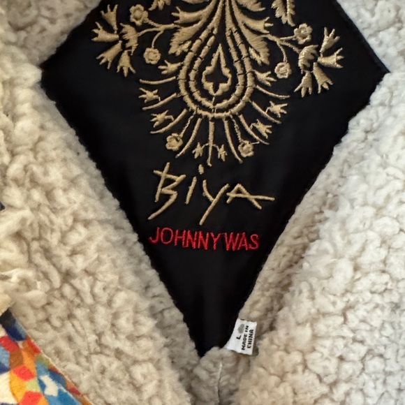 Johnny Was Multicolor Floral Patchwork Teddy Jacket - Picture 3 of 13